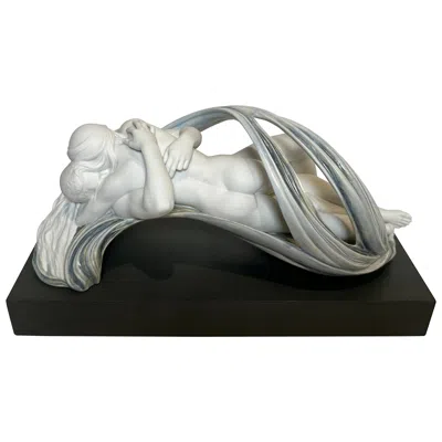 Pre-owned Lladrò Lladro Porcelain Couple Figurine "amor Et Desirerium" In Brown