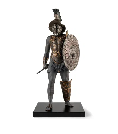 Lladrò Lladró Porcelain Gladiator Sculpture In Black
