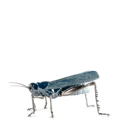 Lladrò Lladró Porcelain Grasshopper Figurine In Blue