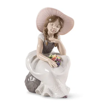 Lladrò Lladró Porcelain Spring Has Come Sculpture In Gray