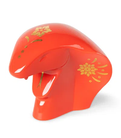 Lladrò Lladró Porcelain The Snake Sculpture In Orange