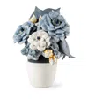 Lladrò Porcelain Vase With Flowers Figurine