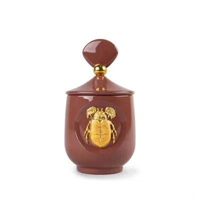 Lladrò Scarab Candle Luxurious Animals - Moonlight In Brown,gold