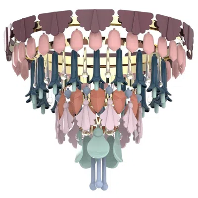 Pre-owned Lladrò Seasons Chandelier 70cm - Fall In Brown