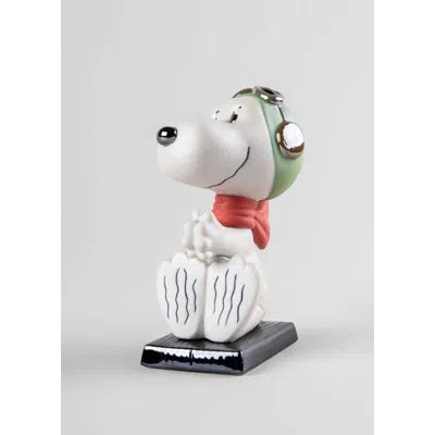 Lladrò Snoopy Flying Ace In White,green,red,black