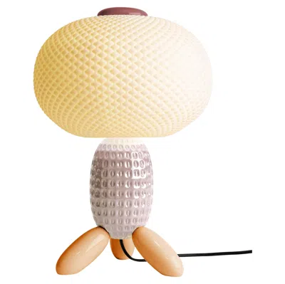Pre-owned Lladrò Soft Blown Table Lamp. Pink (us)