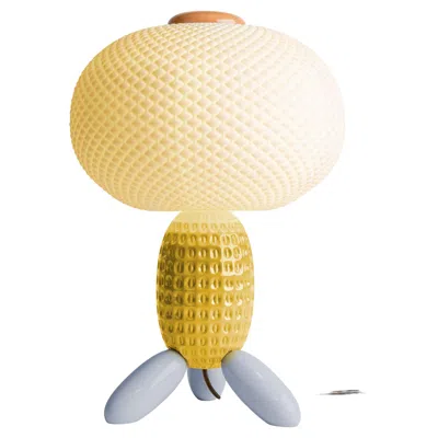 Pre-owned Lladrò Soft Blown Table Lamp. Yellow (us)