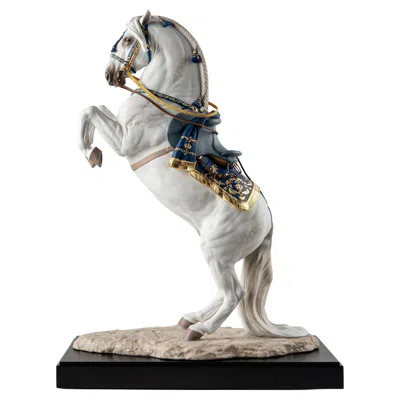 Pre-owned Lladrò Spanish Pure Breed Sculpture, Haute École, Limited Edition In Gray