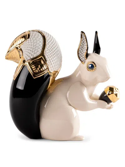 Lladrò Squirrel Jewel Sculpture In Neutral