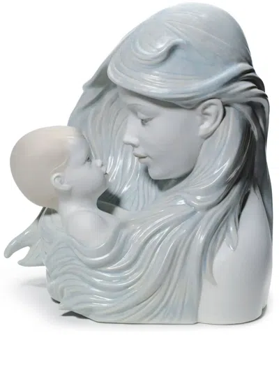 Lladrò Sweet Caress Mother Porcelain Figurine (25cm) In Blue