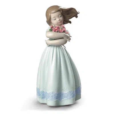 Lladrò Tender Innocence Girl-ii Figurine In Green