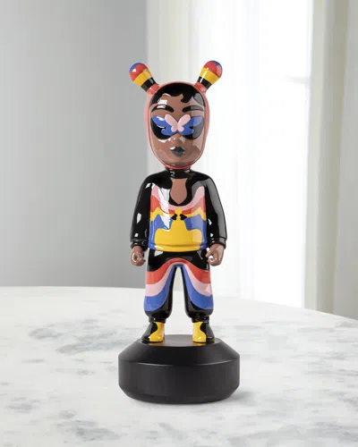 Lladrò The Guest By Jade Purple Brown Limited Edition Big Sculpture In Multi