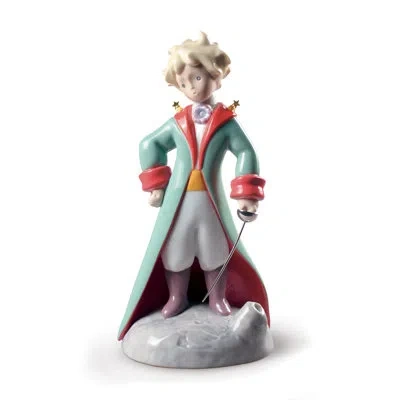 Lladrò The Little Prince Figurine In Green,white,gray