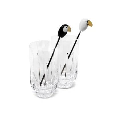 Lladrò Toucan 4 Piece Crystal Glassware Set In Clear