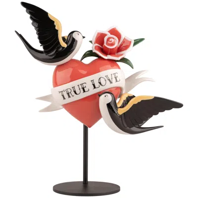 Pre-owned Lladrò Lladró True Love Heart Figurine In Brown