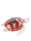 Lladrò Small Porcelain Turtle Ornament In Red