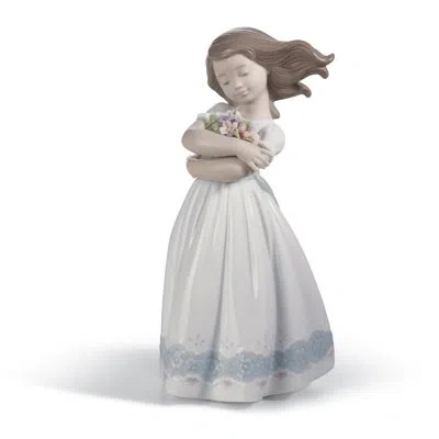Lladrò Utopia Tender Innocence Girl Figurine In Brown,white