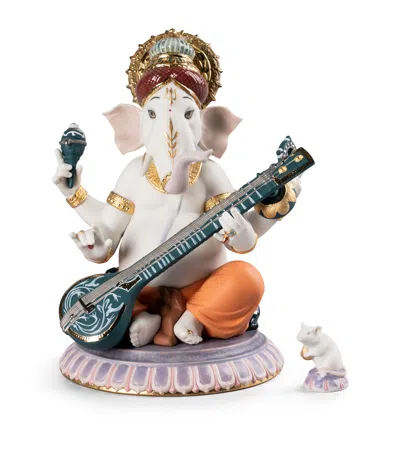 Lladrò Lladró Veena Ganesha Figurine In Multi