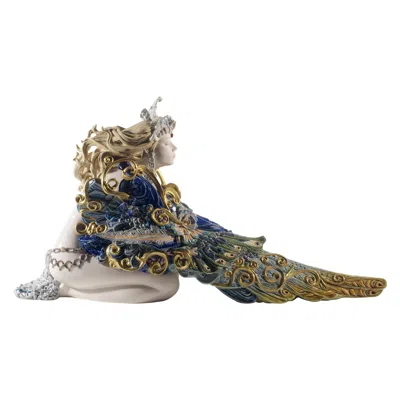 Pre-owned Lladrò Lladró Winged Beauty Woman Sculpture By Francisco Polope. Limited Edition. In Gray