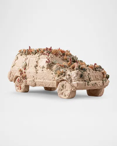 Lladrò X Reefline Miami Beach Limited Edition Coral Car (sand) Porcelain Sculpture In Brown