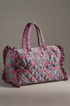 Llani Quilted Weekender Bag In Green