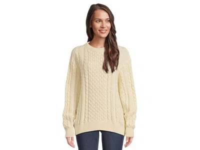 L.l.bean 1965 Irish Fisherman Crewneck Sweater In Neutral