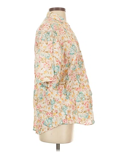 Pre-owned L.l.bean 3/4 Sleeve Blouse In Ivory