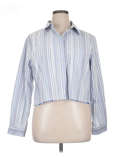 Pre-owned L.l.bean 3/4 Sleeve Button Down Shirt In Blue