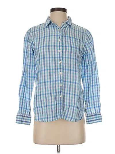 Pre-owned L.l.bean 3/4 Sleeve Button Down Shirt In Blue