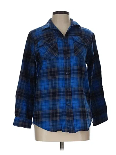 Pre-owned L.l.bean 3/4 Sleeve Button Down Shirt In Blue