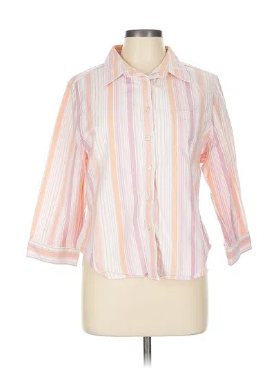 Pre-owned L.l.bean 3/4 Sleeve Button Down Shirt In Pink