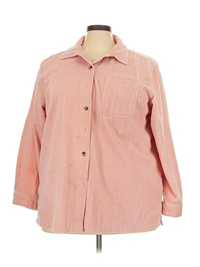 Pre-owned L.l.bean 3/4 Sleeve Button Down Shirt In Pink