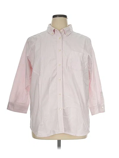 Pre-owned L.l.bean 3/4 Sleeve Button Down Shirt In Pink