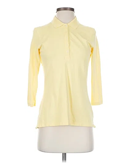 Pre-owned L.l.bean 3/4 Sleeve Polo Shirt In Yellow