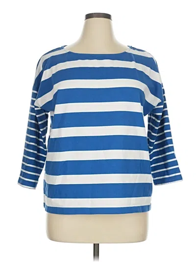 Pre-owned L.l.bean 3/4 Sleeve T-shirt In Blue