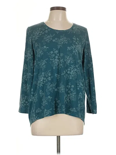 Pre-owned L.l.bean 3/4 Sleeve T-shirt In Blue