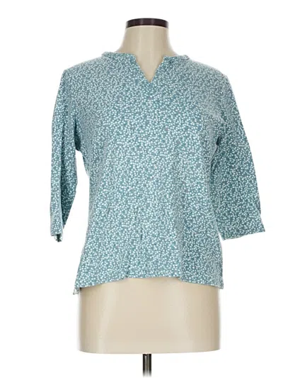 Pre-owned L.l.bean 3/4 Sleeve T-shirt In Blue