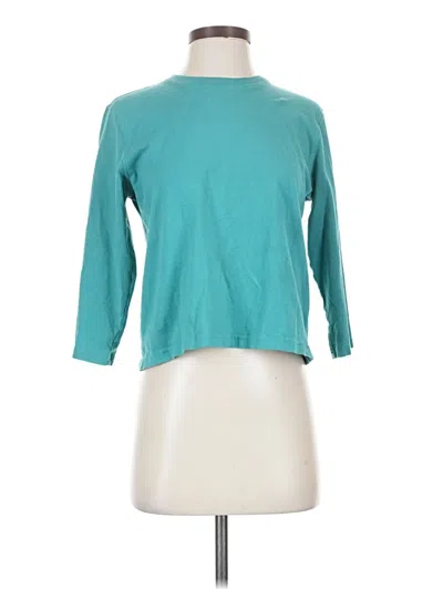 Pre-owned L.l.bean 3/4 Sleeve T-shirt In Blue