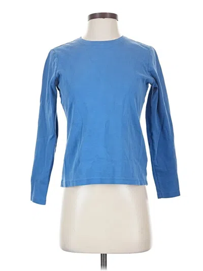 Pre-owned L.l.bean 3/4 Sleeve T-shirt In Blue