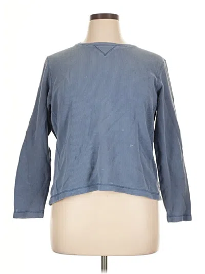 Pre-owned L.l.bean 3/4 Sleeve T-shirt In Blue