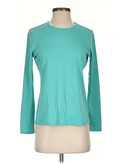 Pre-owned L.l.bean 3/4 Sleeve T-shirt In Blue