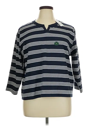 Pre-owned L.l.bean 3/4 Sleeve T-shirt In Blue