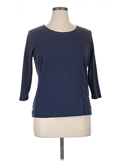 Pre-owned L.l.bean 3/4 Sleeve T-shirt In Blue