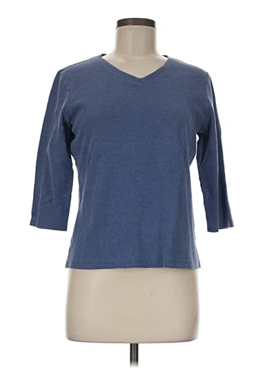 Pre-owned L.l.bean 3/4 Sleeve T-shirt In Blue