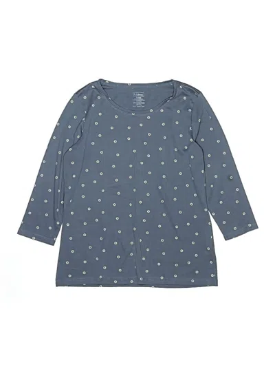 Pre-owned L.l.bean Kids' 3/4 Sleeve T-shirt In Blue