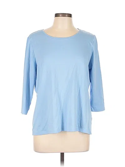 Pre-owned L.l.bean 3/4 Sleeve T-shirt In Blue