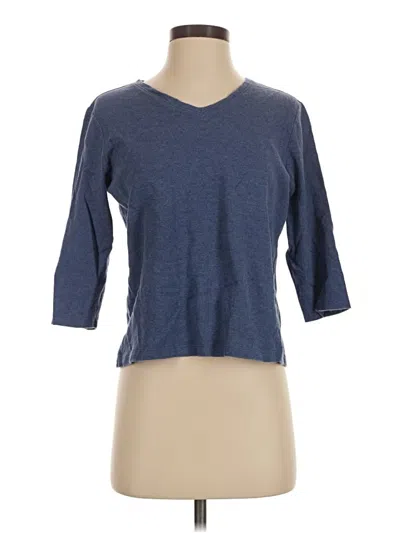 Pre-owned L.l.bean 3/4 Sleeve T-shirt In Blue