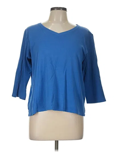 Pre-owned L.l.bean 3/4 Sleeve T-shirt In Blue