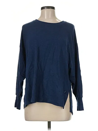 Pre-owned L.l.bean 3/4 Sleeve T-shirt In Blue