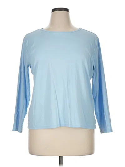 Pre-owned L.l.bean 3/4 Sleeve T-shirt In Blue